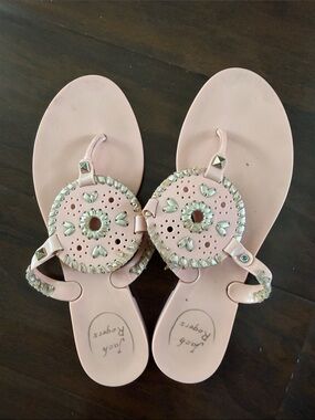 Jack Rogers Blush Pink Georgica Sandals Size 6